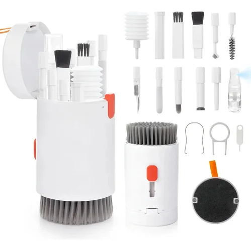 Kit de Limpeza 20 em 1 para Telas Notebook e Celular Jogojunto Para Eletrônicos Fones Teclado Celular Notebook Branco