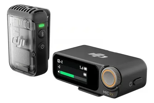 Kit Dji Mic 2, 1 transmissor e 1 receptor. Cor Cinza escuro