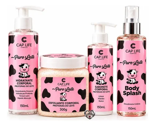 Kit Feminino Corporal, 4 Itens Banho, Hidratação E Perfume