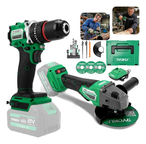 Kit Furadeira Impacto + Esmerilhadeira Angular 21v Brushless