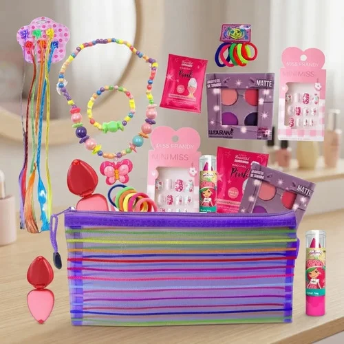 Kit Infantil Criança De Maquiagem Com Nessaire Make Linda