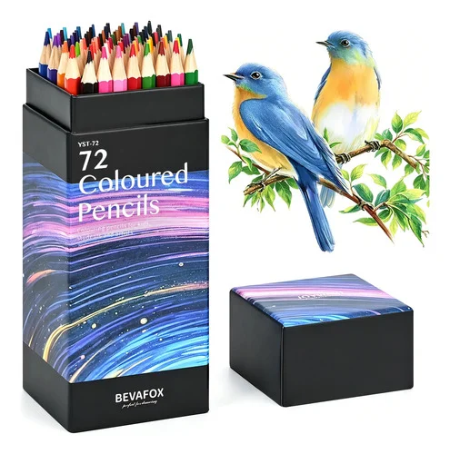 Kit Lápis De Cor 72 Cores Profissional - Desenho Escolar 72 Cor