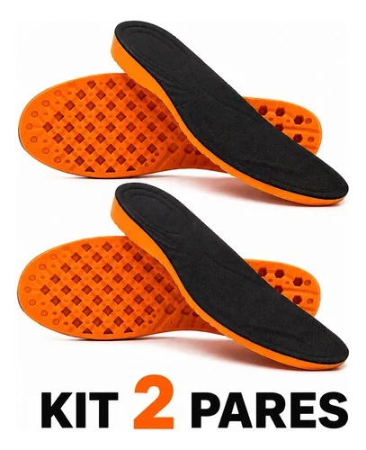 Kit Palmilha 2 Pares Ortopédica Gel Anatômica Anti Impacto 41-42