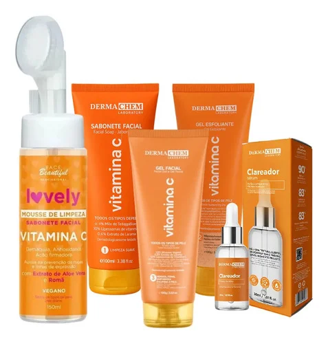 Kit Skincare Anti-idade Serum Sabonete Esfoliante Gel Mouse