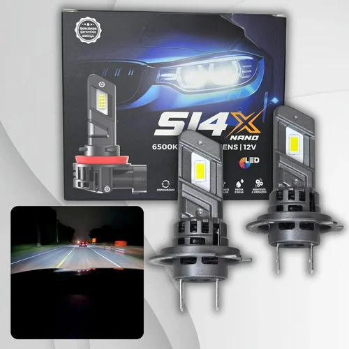 Lâmpada Led Nano Shocklight S14x 5000lm H1 H3 H7 H11 Hb3 Hb4