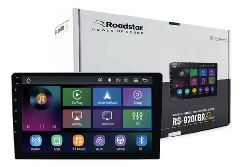 Lançamento - Multimídia Mp5 9' Roadstar Rs9200br Pro Line Carplay