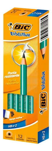 Lápis Preto Bic Evolution - 12 Unidades
