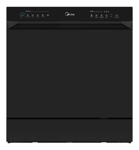 Lava Louças 8 Serviços Preta Touch Plus Midea Preto