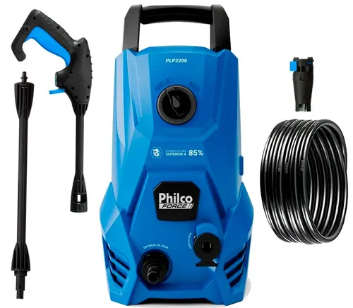 Lavadora De Alta Pressão Jato Compacta Philco Plp2200 1300w 1300 Psi/libras 312l/h Lança Regulável 127v