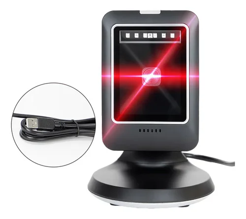 Leitor Código De Barras Omnidirecional Fixo Rápido Preciso 5v Preto Usb