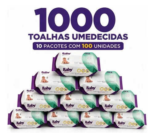 Lenço Umedecido Baby Free 1000 Un Kit Econômico