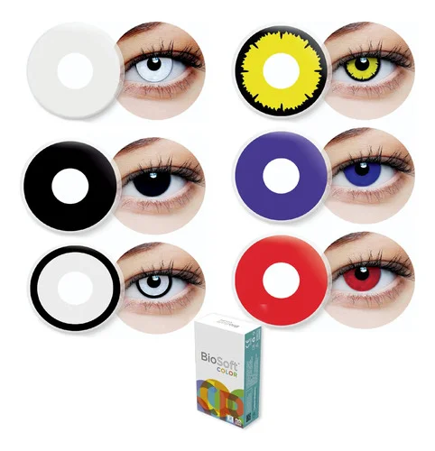 Lente De Contato  Cosplay Halloween Fantasia  6 Cores