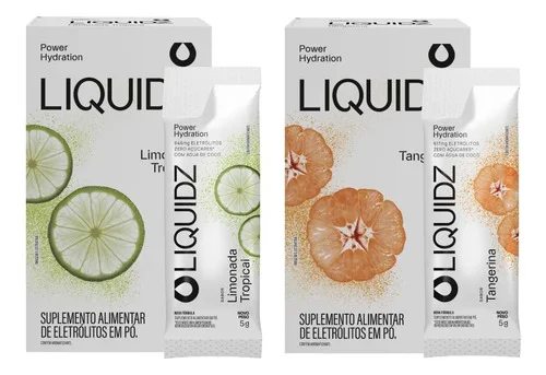 Liquidz® Eletrólitos Zero Açúcar 2 Sabores - 2cx - 12 Sachês