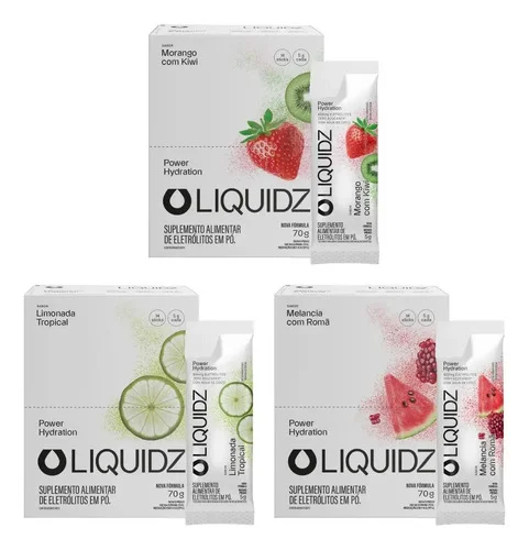 Liquidz® Eletrólitos Zero Açúcar 3 Sabores 42 Sachês