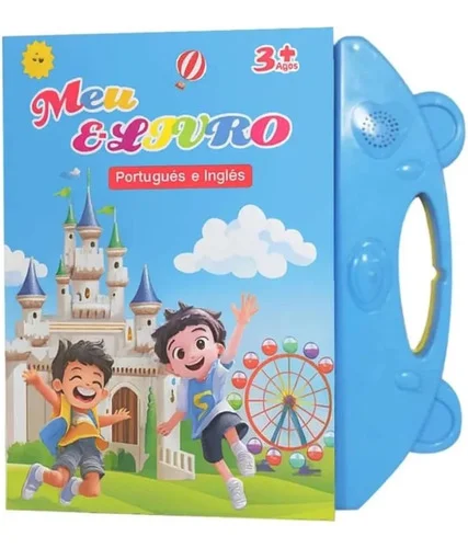 Livro Infantil Bilíngue Interativo Com Som Português Inglês