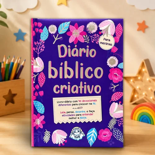 Livro Infantil Devocional - Diário Bíblico Criativo Meninas