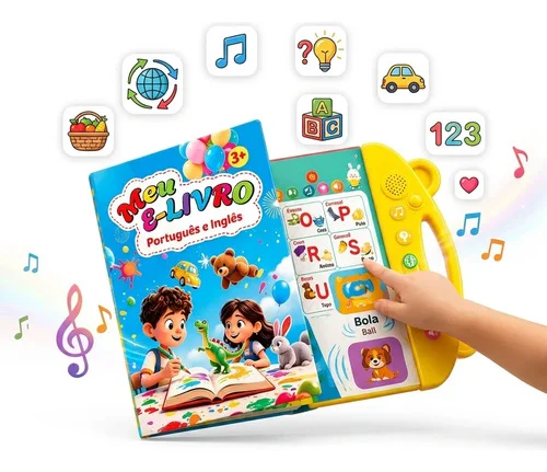 Livro Infantil Interativo Com Som E Toque Bilingue