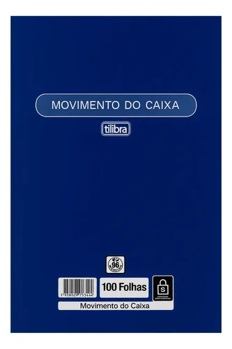 Livro Movimento De Caixa Grande 100 Folhas Tilibra