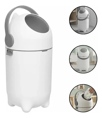 Lixeira Anti Odor E Bactérias Para Fraldas Bebê Banheiro 10 Litros 3 Em 1 Gusffer Babytui