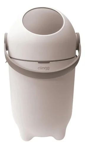 Lixeira Antiodor Clingo Bebê Branca 10l Branco