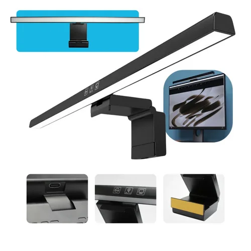 Luminária Light Bar Diggicom LED para Monitor de 50 cm com 3 Cores e Brilho Regulável