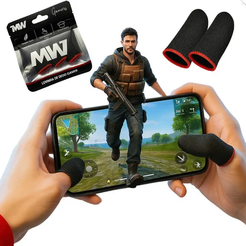 Luva De Dedo Gamer Anti-suor Luva Gamer Jogar Free Fire