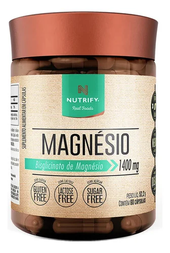 Magnésio Nutrify em cápsula Sem sabor de 60 un