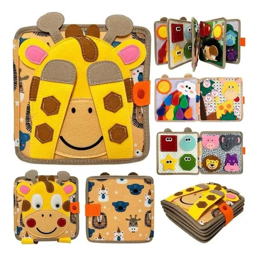 Maleta Educativa Montessori Sensorial Menino Menina Infantil Girafa