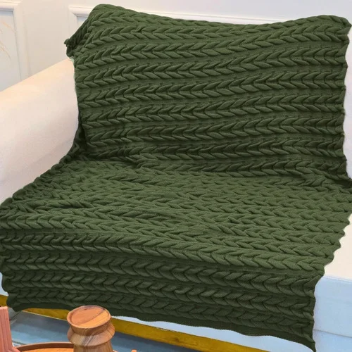 Manta De Tricot Sofá Poltrona 150x100cm Aconchego Decorativa