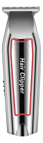 Maquina Cortar Cabelo Aparar Barba Kemei Km-032 Acabamento Prateado 127/220v