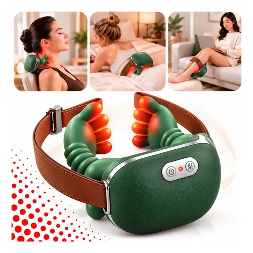 Massageador Mãozinha 3D Elétrico Para Pescoço Ombros Lombar Cervical Corporal com Aquecimento Massagem Alivio Muscular Portátil Kateluo