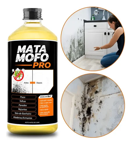 Mata Mofo Não Volta Anti Mofo Parede Teto Piso Armário 1 Lt