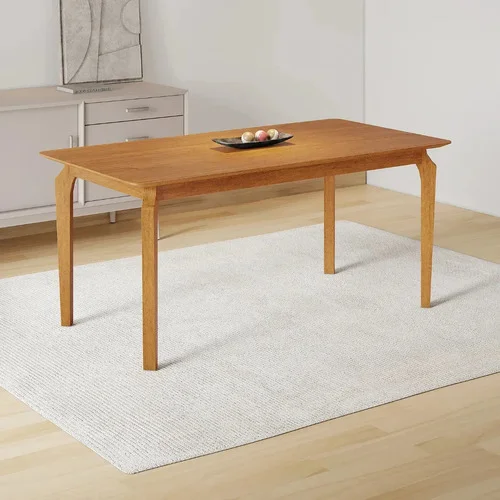 Mesa 1.60x80 Retangular Madeira Maciça E Mdf Design Moderno