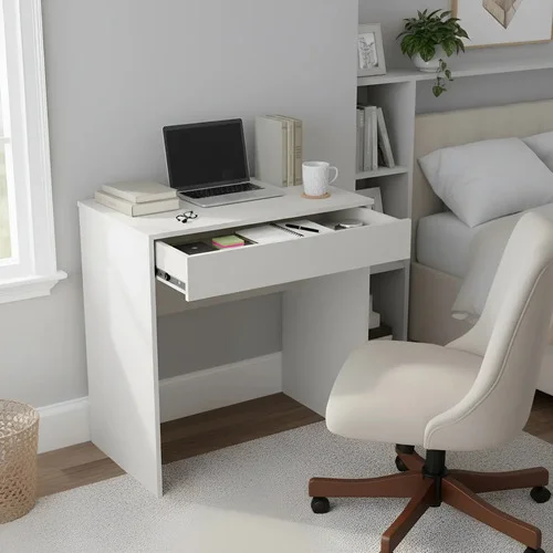Mesa Escrivaninha Com Gaveta 70cm Pequena Penteadeira Para Escritório Quarto Sala Home Office Gamer Multiuso Estudo Trabalho Auxiliar De Canto Apoio Ergonômica Para Notebook Computador Mesinha