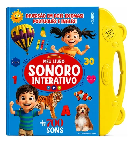 Meu Livro Sonoro Interativo - Português E Inglês - Amarelo