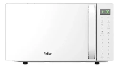 Micro-ondas Philco 20l Branco Pintura Limpa Fácil 1100w Pmo24b 127v