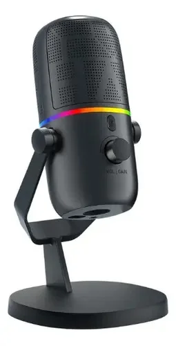 Microfone De Streaming Condensador Profissional Haylou Gx1 Preto