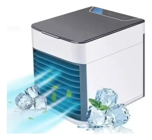 Mini Ar Condicionado Portátil Climatizador Umidificador Usb Branco 127/220v