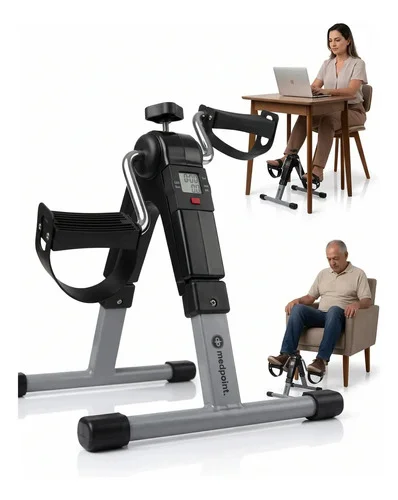 Mini Bicicleta Medpoint Dobrável e Silenciosa com Display Led para Exercício e Reabilitação