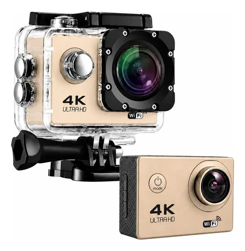 Mini Câmera Filmadora 4k Prova D' Água Ação Esportiva Wi-fi Bronze