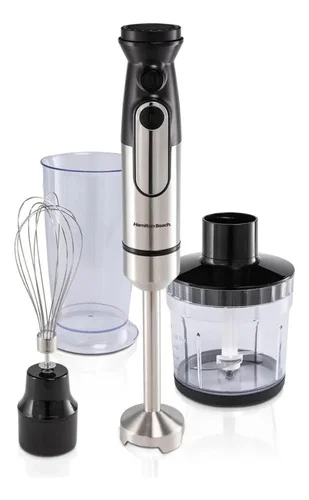 Mixer 3 Em 1 Turbo Hamilton Beach Misturador MIni Processador 500ML Fouet Com Copo Portátil 600ML 1000w Potência Multiuso - 8 Velocidades (Tritura Gelo) Lâmina Inox em "S"