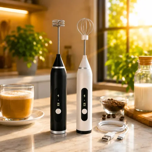 Mixer Portátil Elétrico 2 em 1 Misturador de Bebidas Mini Batedor Premium USB Mexedor Bebidas Vitaminas Café Chá Drink Blackbom