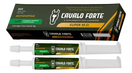 Mo Cavalo Forte Gel 2 Seringas Suplemento Equino Oral