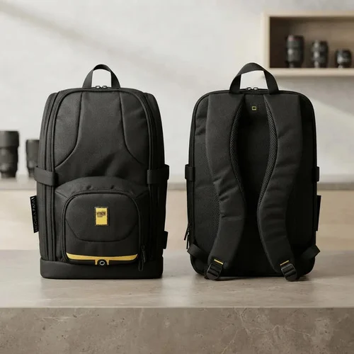 Mochila Fotográfica Easy Grande Para Câmera Dslr Mirrorles E Lentes C/ Compartimento Para Notebook De 17 E Divisórias Acolchoadas