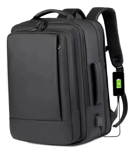 Mochila jiesipote-9242 À Prova D'água Reforçada Expansível Cor Preto