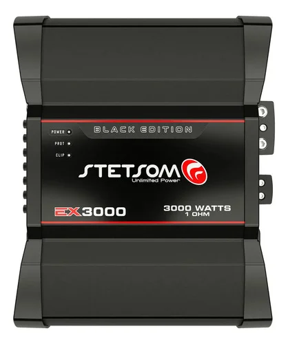 Módulo Amplificador Stetsom EX 3000 Black Mono de 1 Ohm 3000W RMS para Carro