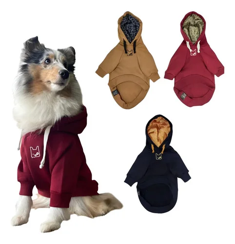 Moletom Pet Cachorro Porte Grande Com Capuz Inverno G Ao G3