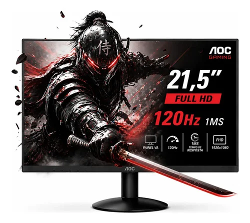 Monitor Aoc Gamer 21.5 120hz 1ms Full Hd Hdmi 22b30hm23 Preto 127/220v