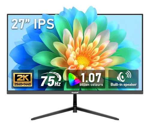 Monitor Gamer 27 Gfwfolk GF600C 2K QHD IPS 75 Hz HDR10 Freesync VESA - Preto