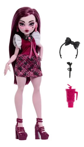 Monster High Draculaura Uniforme com acessórios